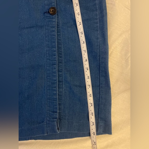 Rachel Roy Denim Side Button Pencil Skirt | Size 14 - Picture 5 of 5
